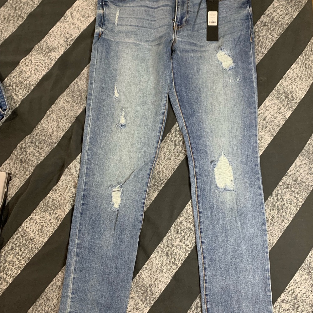 NOVAMEN Medium Ripped Slim Jeans FNMM354 MediumWash 32